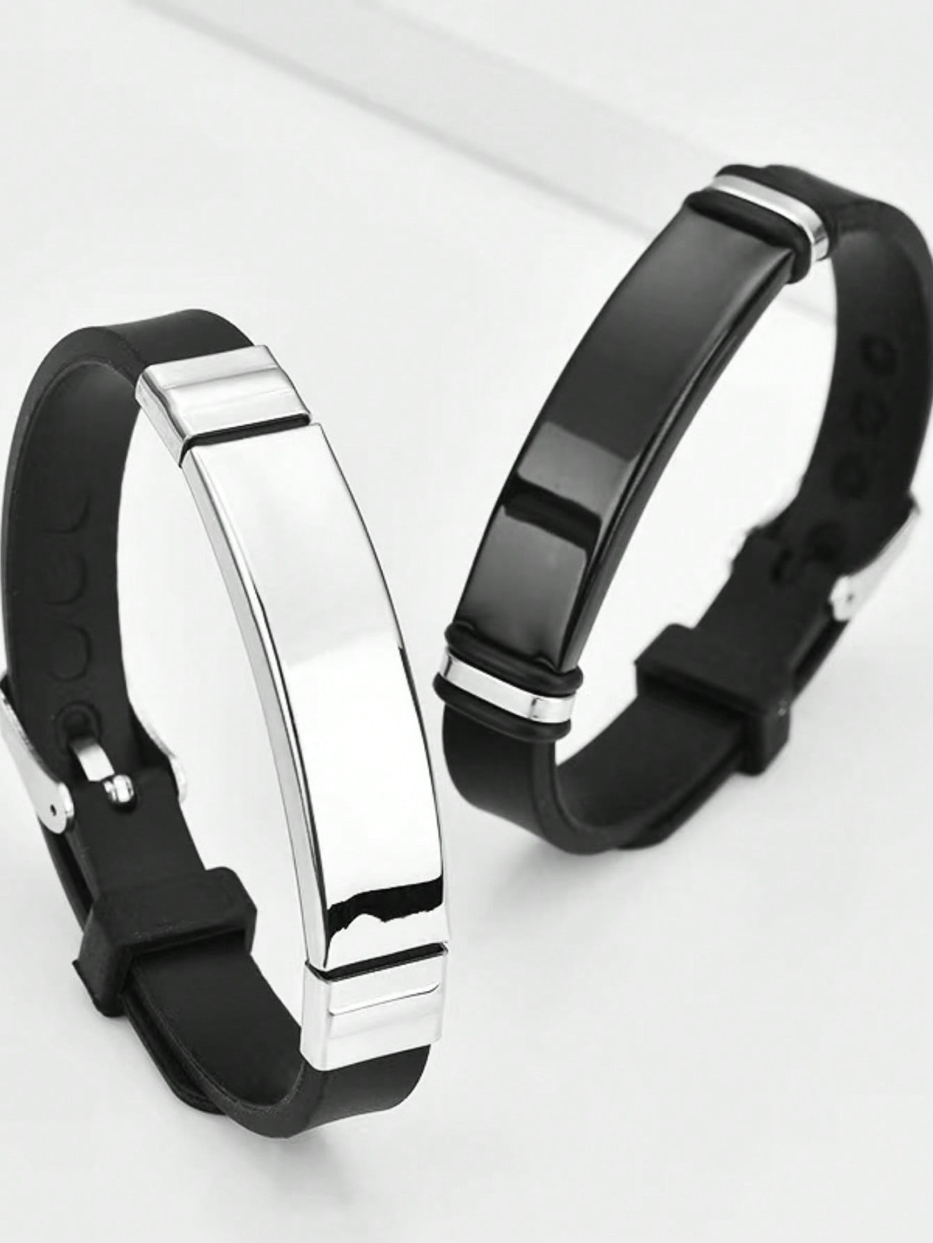 Custom Name Silicone Bracelet - Fashion Stainless Steel Bracelet